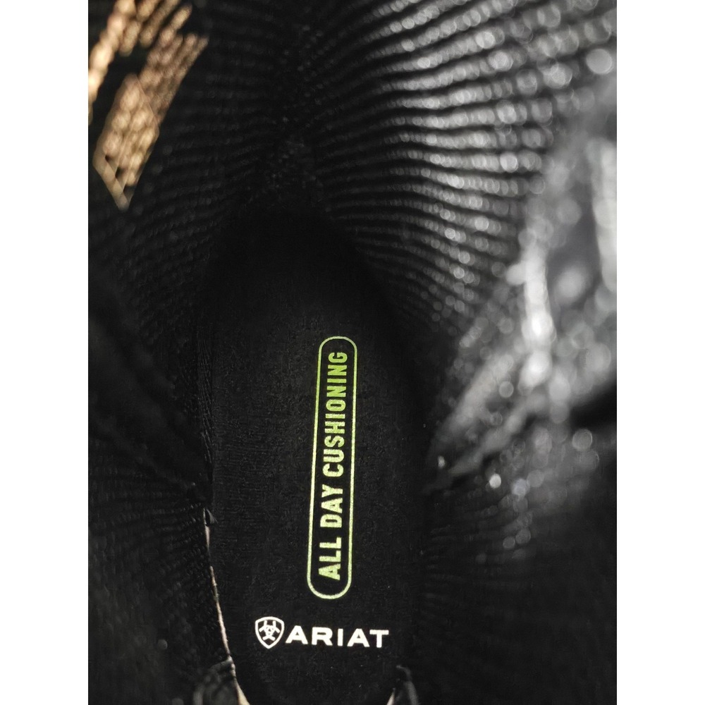Ariat® (Men's 10.5 D) Sport Western Square-Toe Cowboy Boot, Black/Deertan - $190 - Picture 11 of 12